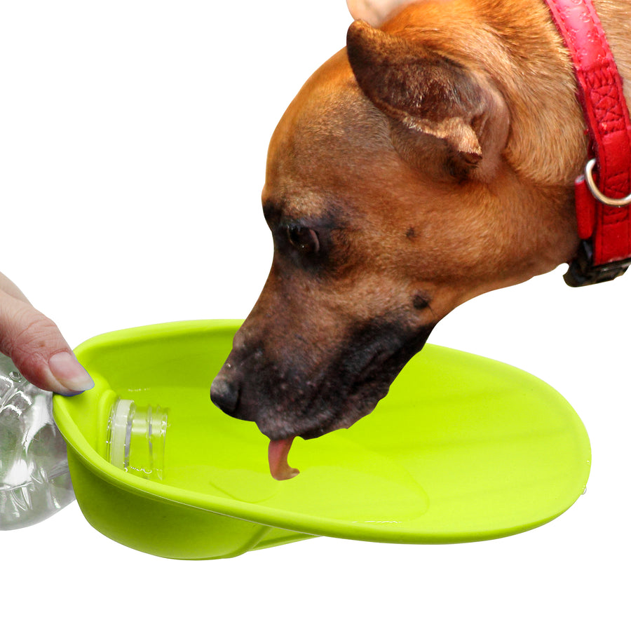 Pet Silicone Water Trough Green