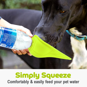 Pet Silicone Water Trough Green